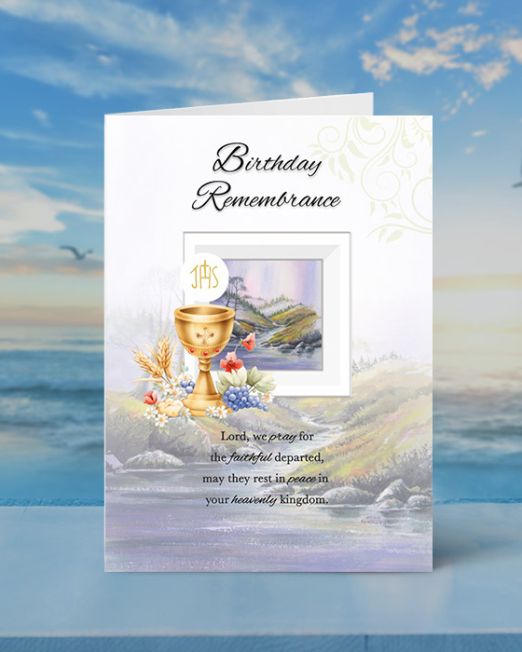 BIRTHDAY REMEMBRANCE MASS CARD M-BR-1802