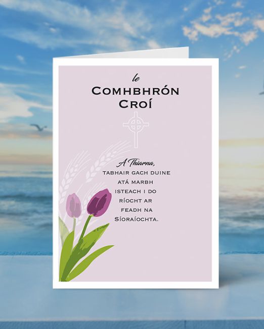 IRISH MASS CARD/ LE COMHBHRÓN CROÍ. M-I-1805-08