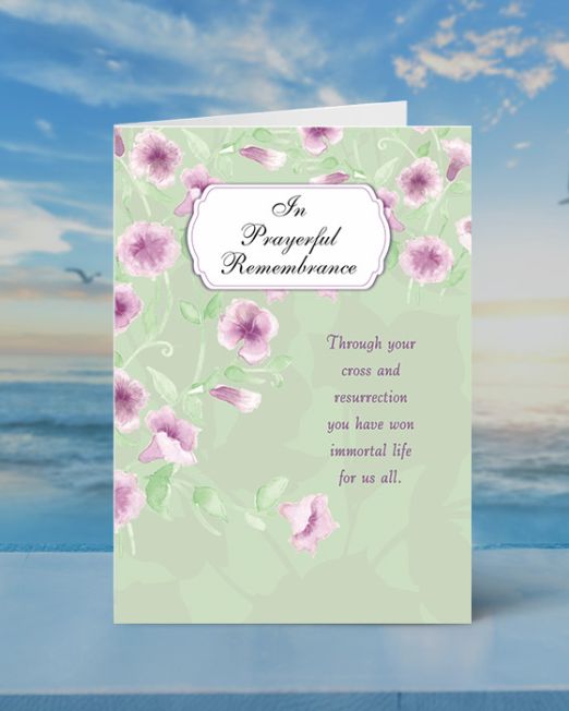 IN PRAYERFUL REMEMBRANCE MASS CARD M-IR-1805