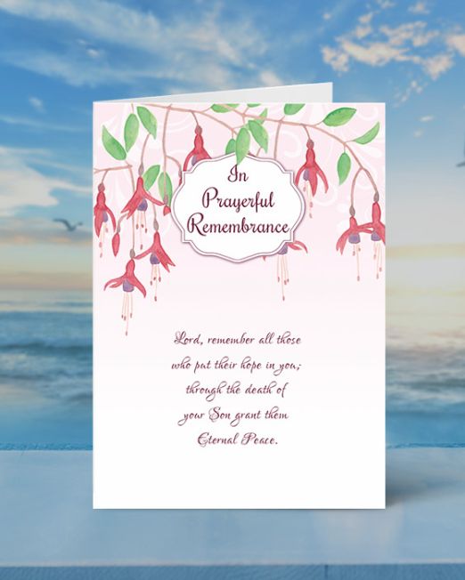 IN PRAYERFUL REMEMBRANCE MASS CARD M-IR-1806