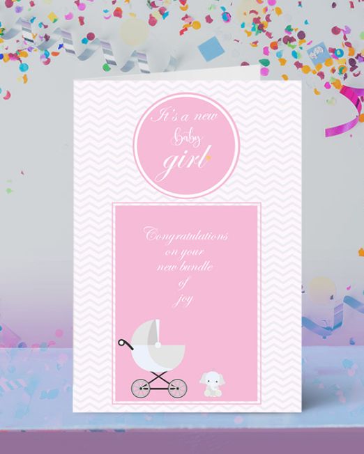 NEW BABY CARDS O-NB-2102-P6