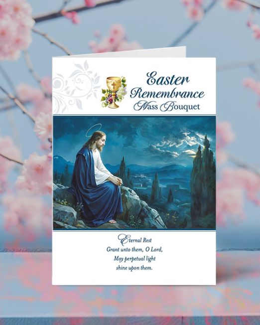 Easter REMEMBRANCE Mass Card M-ER-2501-S