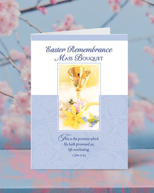 Easter REMEMBRANCE Mass Card M-ER-2502-S
