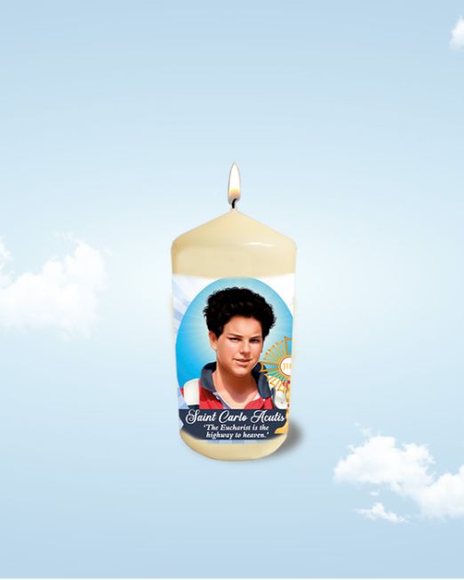 St. Carlo Acutis Candle: Small Size SCA-10