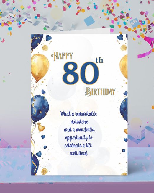 HAPPY 80th BIRTHDAY: O-BD-2610-P6