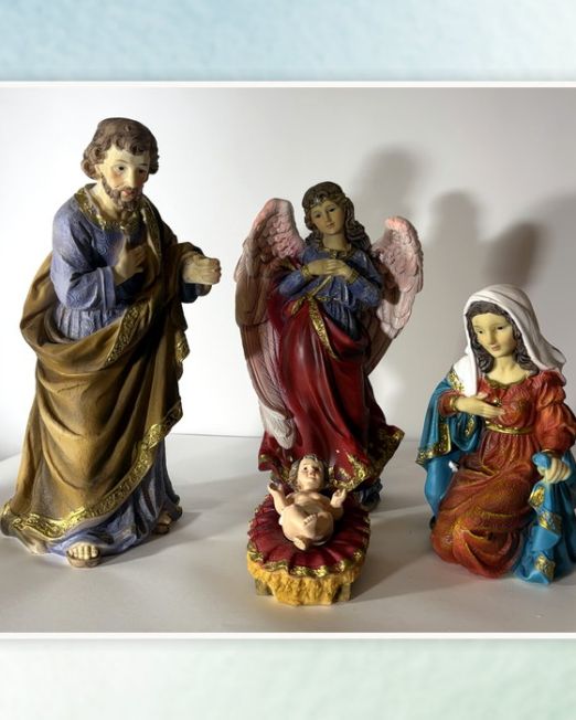 Nativity Set with Holy Family and Angel: RA-13